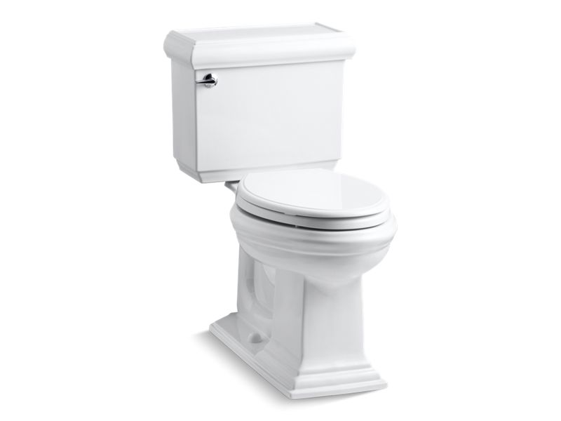 KOHLER K-3816-U-0 Memoirs Classic Two-Piece Elongated Toilet, 1.28 Gpf In White