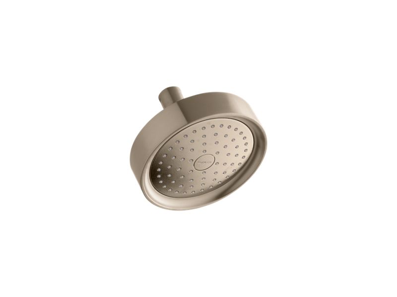 KOHLER K-965-AK-BV Vibrant Brushed Bronze Purist 2.5 gpm single-function wall-mount showerhead with Katalyst air-induction technology