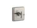 KOHLER Pinstripe K-T13173-3B-BN Vibrant Brushed Nickel MasterShower temperature control valve trim with Cross handle
