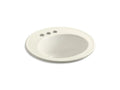 KOHLER K-2202-4-96 Brookline 19" diameter drop-in bathroom sink with 4" centerset faucet holes