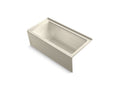 KOHLER Archer K-1947-GHRA-47 Almond 60" x 30" alcove Heated BubbleMassage air bath, right drain