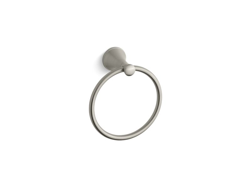 KOHLER K-R13435-BN Coralais Towel ring In Vibrant Brushed Nickel