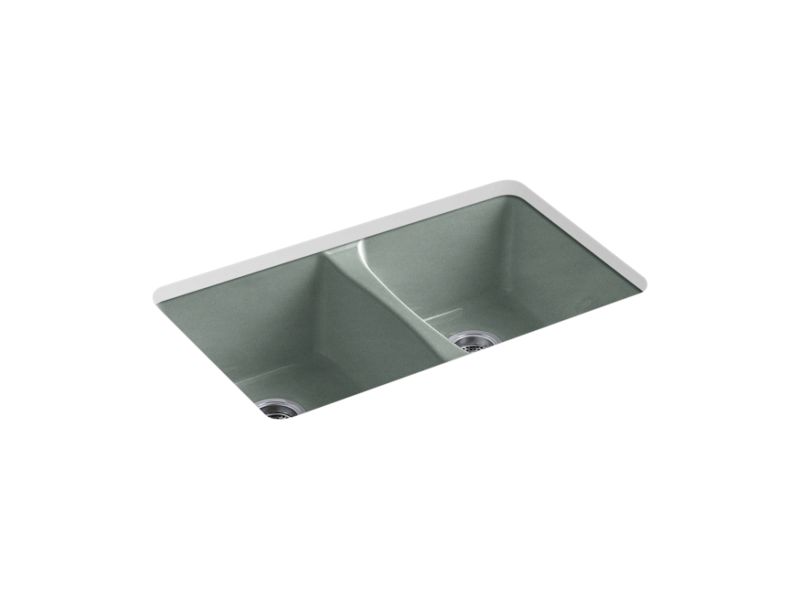 KOHLER K-5873-5U-FT Deerfield 33" x 22" x 9-5/8" Undermount double-equal kitchen sink