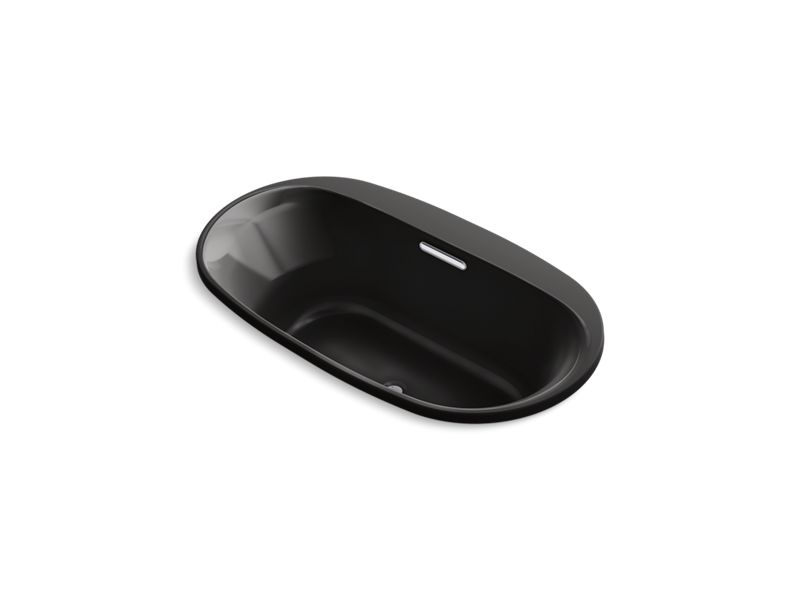 KOHLER K-5716-VB-7 Underscore 65-1/2" X 35-3/4" Drop-In Vibracoustic Bath In Black Black