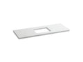 KOHLER K-5459-S33 Solid/Expressions 61" Vanity Top With Single Verticyl Rectangular Cutout In White Expressions