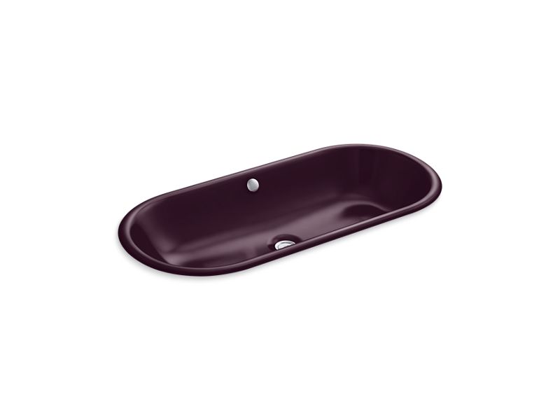 KOHLER K-20213-PLM Iron Plains Capsule Drop-in/undermount bathroom sink