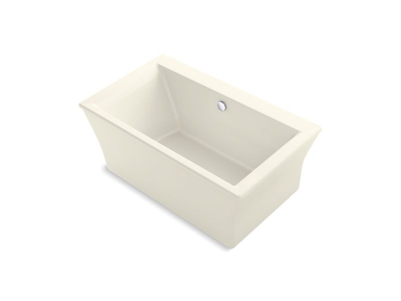 KOHLER K-24011-96 Stargaze 60-3/16" x 34-1/4" freestanding bath with fluted shroud and center drain