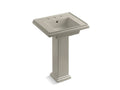 KOHLER Tresham K-2844-8-G9 Sandbar 24" square pedestal bathroom sink