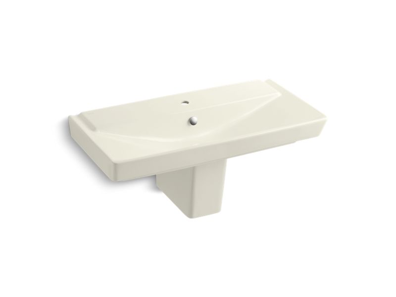 KOHLER K-5148-1-96 Rêve 39" semi-pedestal bathroom sink with single faucet hole
