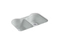 KOHLER K-5818-5U-95 Hartland 33" x 22" x 9-5/8" Undermount double-equal kitchen sink with 5 faucet holes