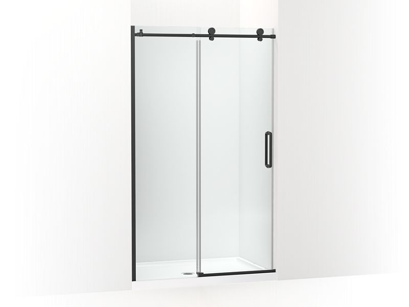 KOHLER K-707625-8L-BL Cursiva Sliding shower door, 78" H x 44-1/8 - 47-7/8" W, with 5/16" thick Crystal Clear glass