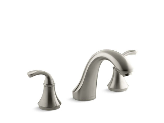 KOHLER K-T10278-4-BN Vibrant Brushed Nickel Forte Sculpted Deck-mount bath faucet trim for high-flow valve, valve not included