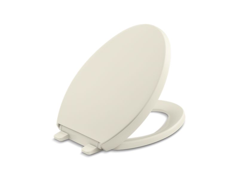 KOHLER K-25301-96 Reveal Quiet-Close Elongated Toilet Seat In Biscuit