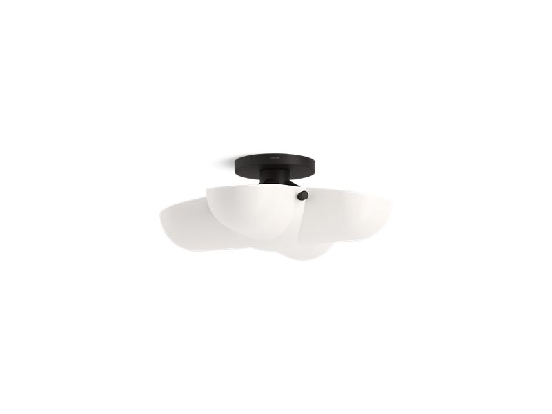 KOHLER K-32511-FM04-BLL Glam 15" Flush-Mount In Matte Black