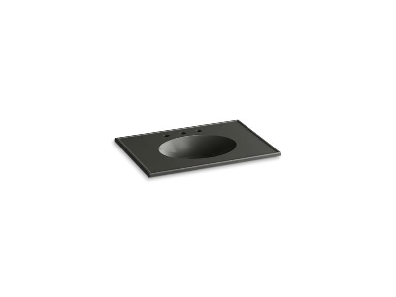 KOHLER Ceramic/Impressions K-2796-8-G88 Thunder Grey Impressions 31" Vitreous china vanity top with integrated oval sink