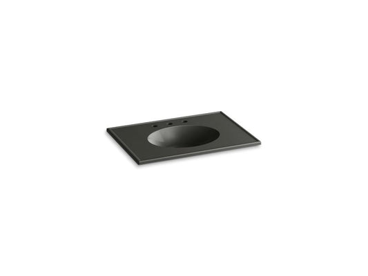 KOHLER Ceramic/Impressions K-2796-8-G88 Thunder Grey Impressions 31" Vitreous china vanity top with integrated oval sink