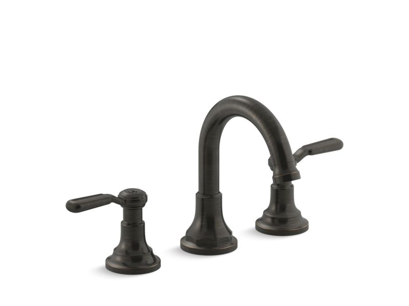 KOHLER K-R76257-4D-2BZ Worth Widespread bathroom sink faucet, 1.2 gpm In Oil-Rubbed Bronze