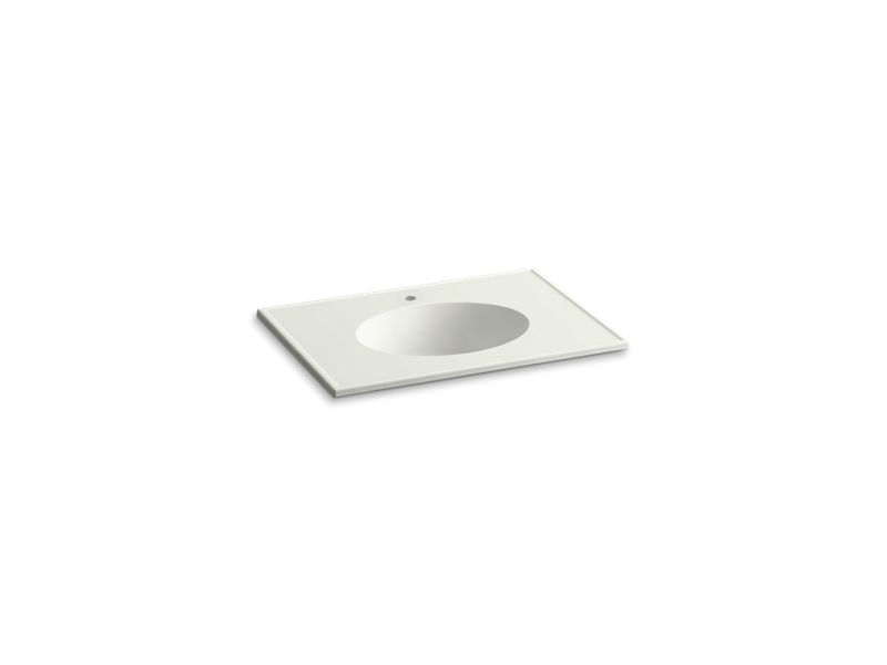 KOHLER K-2796-1-G82 Ceramic/Impressions 31" oval vanity-top bathroom sink with single faucet hole