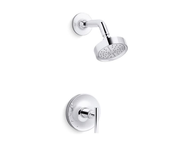 KOHLER K-TS14422-4G-CP Polished Chrome Purist Rite-Temp shower trim kit with lever handle, 1.75 gpm