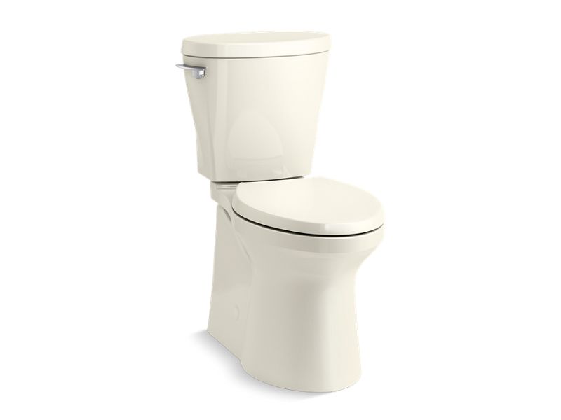 KOHLER K-20197-96 Biscuit Betello Two-piece elongated toilet with skirted trapway, 1.28 gpf