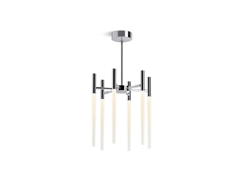 KOHLER K-23460-CHLED-CPL Components Six-light LED chandelier - Polished Chrome