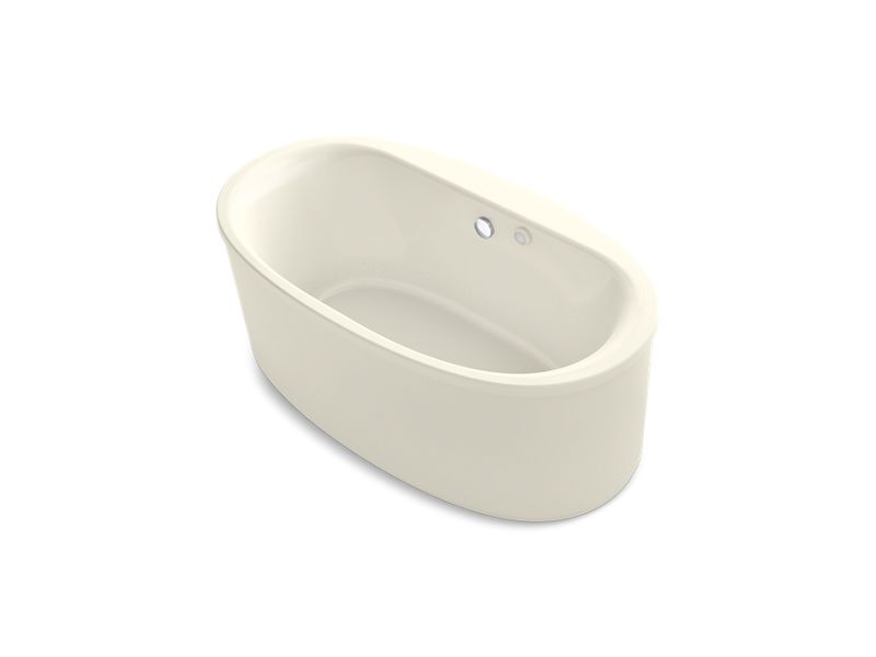 KOHLER K-1966-GH-96 Sunstruck 65-1/2" x 35-1/2" freestanding Heated BubbleMassage air bath with straight shroud