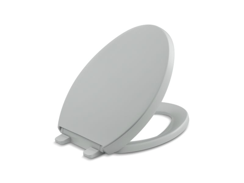 KOHLER K-4008-95 Ice Grey Reveal Quiet-Close elongated toilet seat