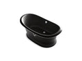KOHLER K-21000-P5D-7 Artifacts 66-1/8" x 32-1/2" freestanding bath with Iron Black exterior and decorative border