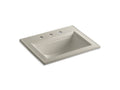 KOHLER K-2337-8-G9 Memoirs Stately Drop-in bathroom sink with 8" widespread faucet holes