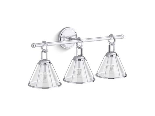 KOHLER K-27743-SC03-CPL Polished Chrome Terret 24" three-light sconce