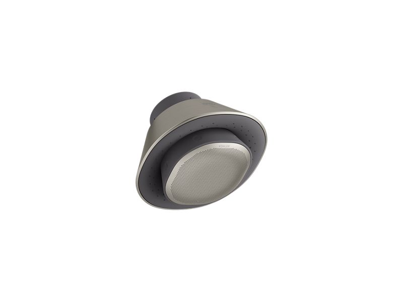 KOHLER K-28238-NKA-BN Moxie Single-Function Showerhead And Wireless Speaker With Amazon Alexa, 2.5 Gpm In Vibrant Brushed Nickel
