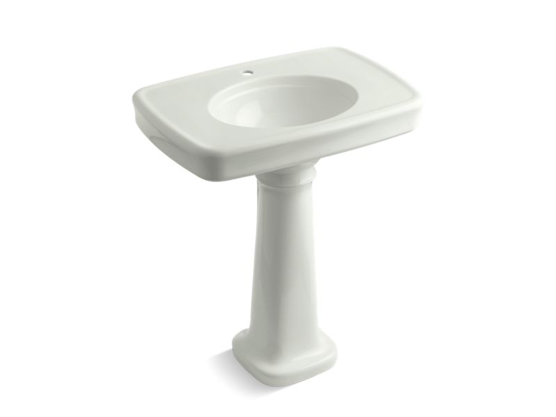 KOHLER K-2347-1-NY Bancroft 30" pedestal bathroom sink with single faucet hole