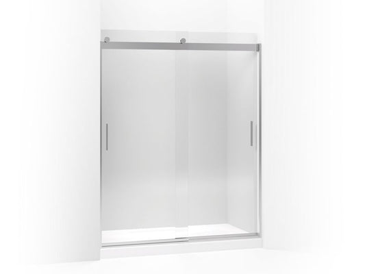 KOHLER K-706012-L-SHP Levity Sliding shower door, 74" H x 56-5/8 - 59-5/8" W, with 3/8" thick Crystal Clear glass