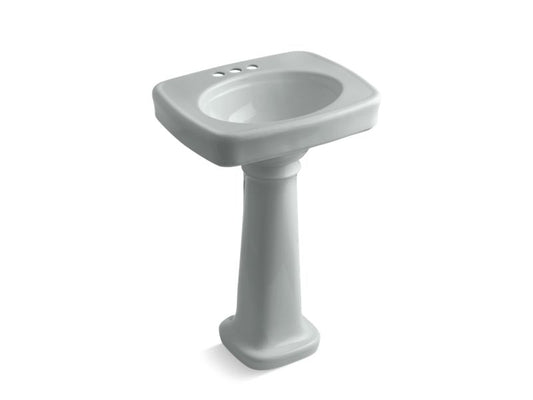 KOHLER K-2338-4-95 Bancroft 24" pedestal bathroom sink with 4" centerset faucet holes