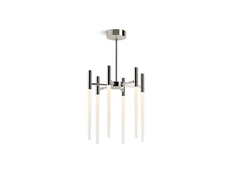 KOHLER K-23460-CHLED-SNL Components Six-light LED chandelier - Polished Nickel