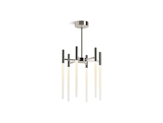 KOHLER K-23460-CHLED-SNL Polished Nickel Components Six-light LED chandelier