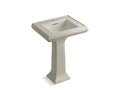 KOHLER K-2238-1-G9 Memoirs Classic Classic 24" pedestal bathroom sink with single faucet hole