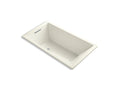 KOHLER K-1173-GHVB-96 Underscore 66" X 36" Drop-In Vibracoustic Bath With Heated Bubblemassage In Biscuit
