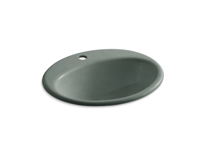 KOHLER K-2905-1-FT Farmington Drop-in bathroom sink with single faucet hole