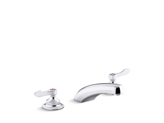 KOHLER K-800T20-4ANL-CP Polished Chrome Triton Bowe 0.5 gpm widespread bathroom sink faucet with laminar flow and lever handles, drain not included