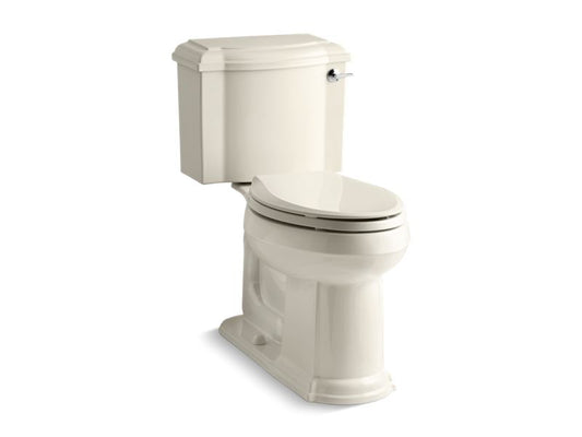 KOHLER K-3837-RA-47 Devonshire Comfort Height Two-piece elongated 1.28 gpf chair height toilet with right-hand trip lever