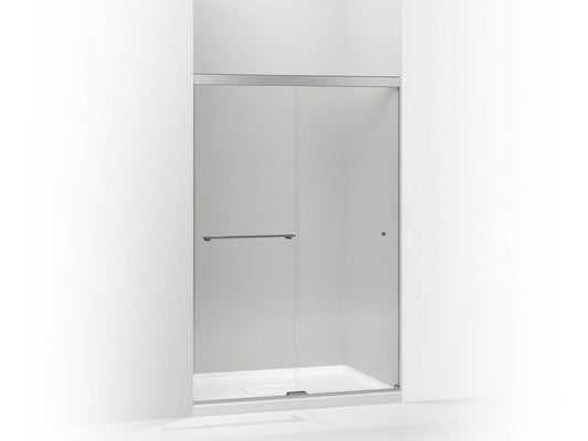 KOHLER K-707101-L-SHP Bright Polished Silver Revel Sliding shower door, 70" H x 44-5/8 - 47-5/8" W, with 5/16" thick Crystal Clear glass