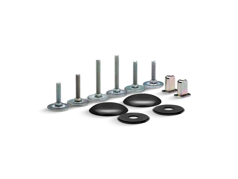 KOHLER K-5420-7 Clean Caps Low-Profile Toilet Bolt Caps In Black Black