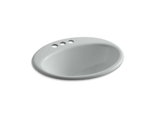 KOHLER K-2905-4-95 Farmington Drop-in bathroom sink with 4" centerset faucet holes