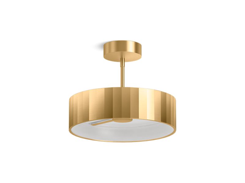 KOHLER K-22521-SFLED-2GL Simpalo 14" Led Semi-Flush In Brushed Moderne Brass