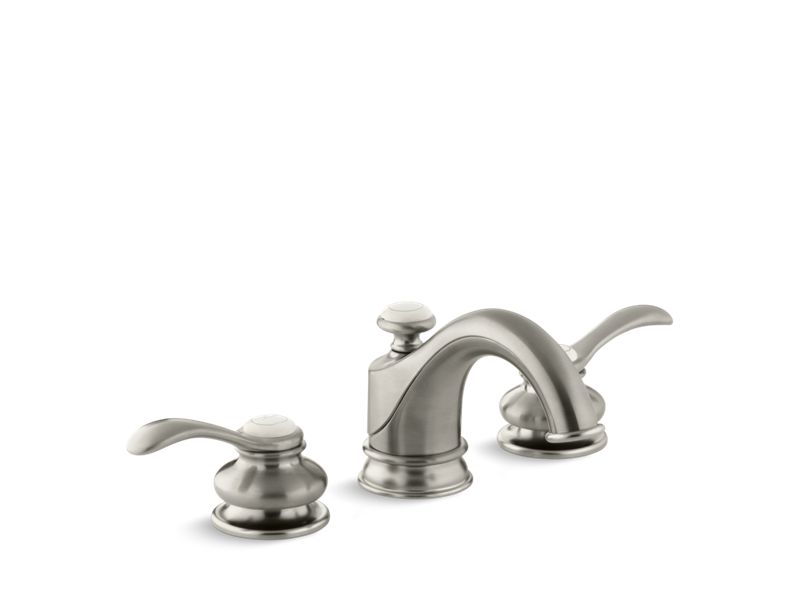 KOHLER K-12265-4-BN Fairfax Widespread bathroom sink faucet with lever handles