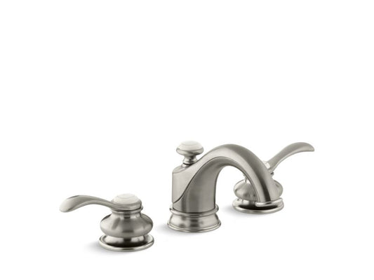 KOHLER K-12265-4-BN Fairfax Widespread bathroom sink faucet with lever handles