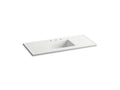 KOHLER Ceramic/Impressions K-2783-8-G81 White Impressions 49" Vitreous china vanity top with integrated rectangular sink
