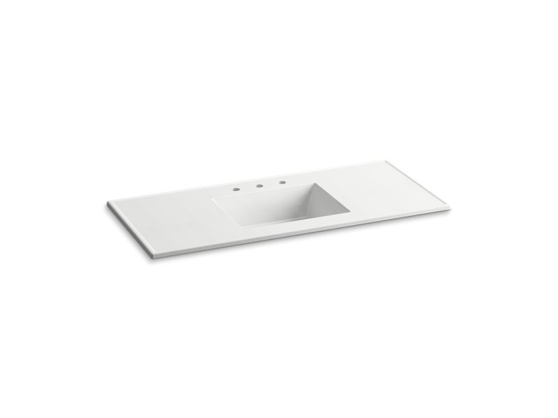 KOHLER Ceramic/Impressions K-2783-8-G81 White Impressions 49" Vitreous china vanity top with integrated rectangular sink