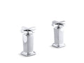 KOHLER K-T16248-3-CP Margaux Valve trim with cross handles for deck-mount high-flow bath valve, requires valve